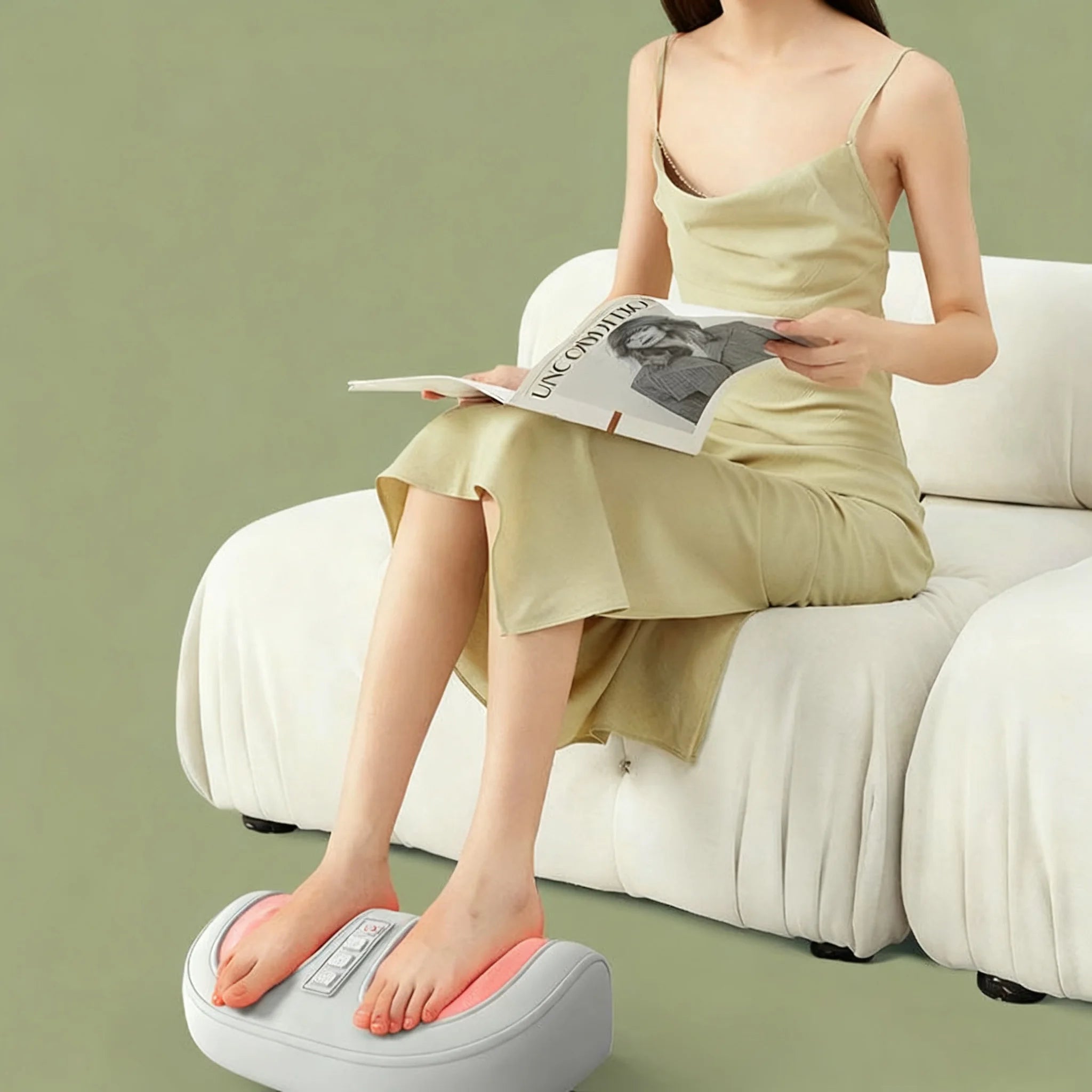 Electric Foot Massager Hot Compress Shiatsu Kneading Leg Roller Kneading Calf Deep Relieve Fatigue Relieves Plantar Fasciitis