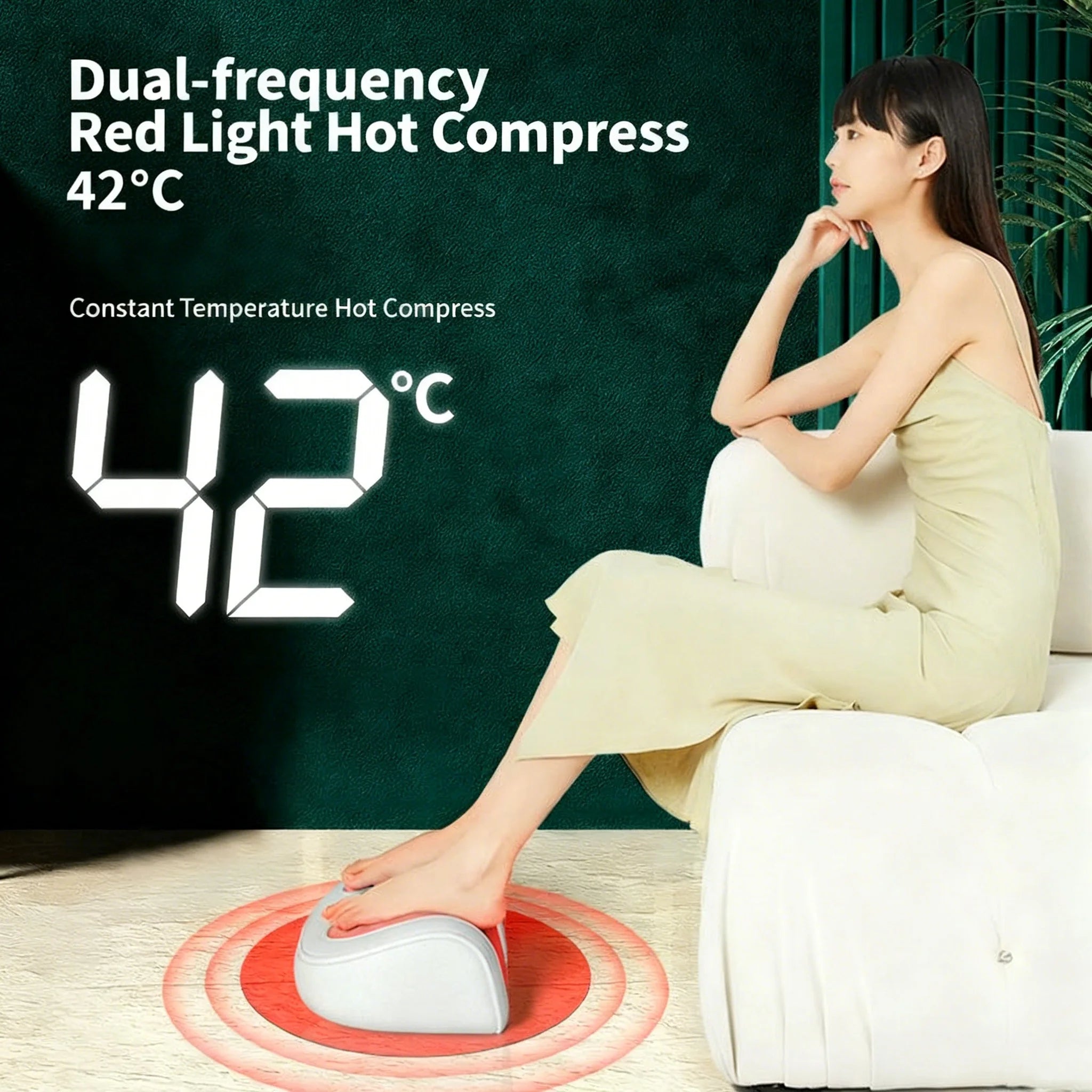 Electric Foot Massager Hot Compress Shiatsu Kneading Leg Roller Kneading Calf Deep Relieve Fatigue Relieves Plantar Fasciitis