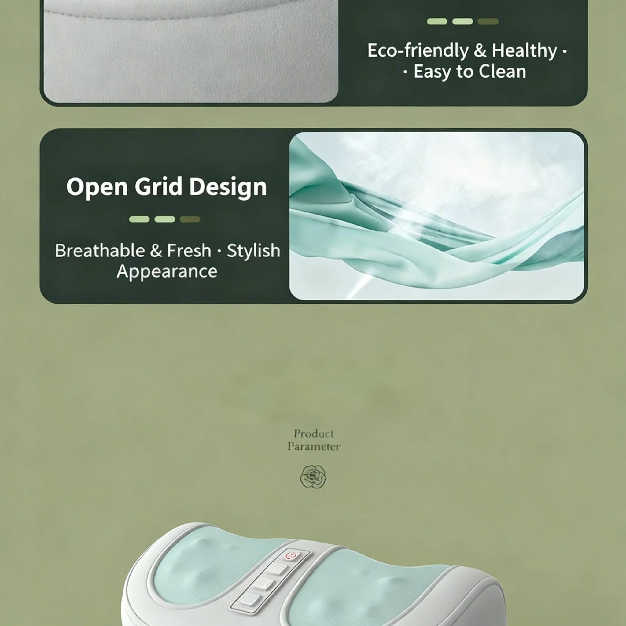 Electric Foot Massager Hot Compress Shiatsu Kneading Leg Roller Kneading Calf Deep Relieve Fatigue Relieves Plantar Fasciitis