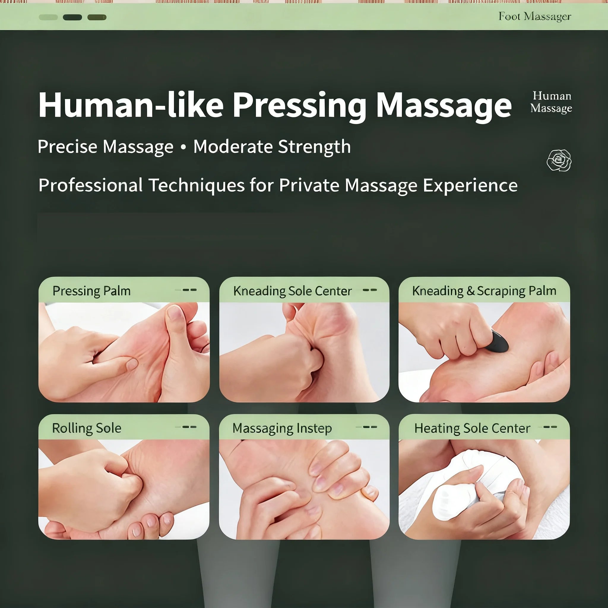 Electric Foot Massager Hot Compress Shiatsu Kneading Leg Roller Kneading Calf Deep Relieve Fatigue Relieves Plantar Fasciitis