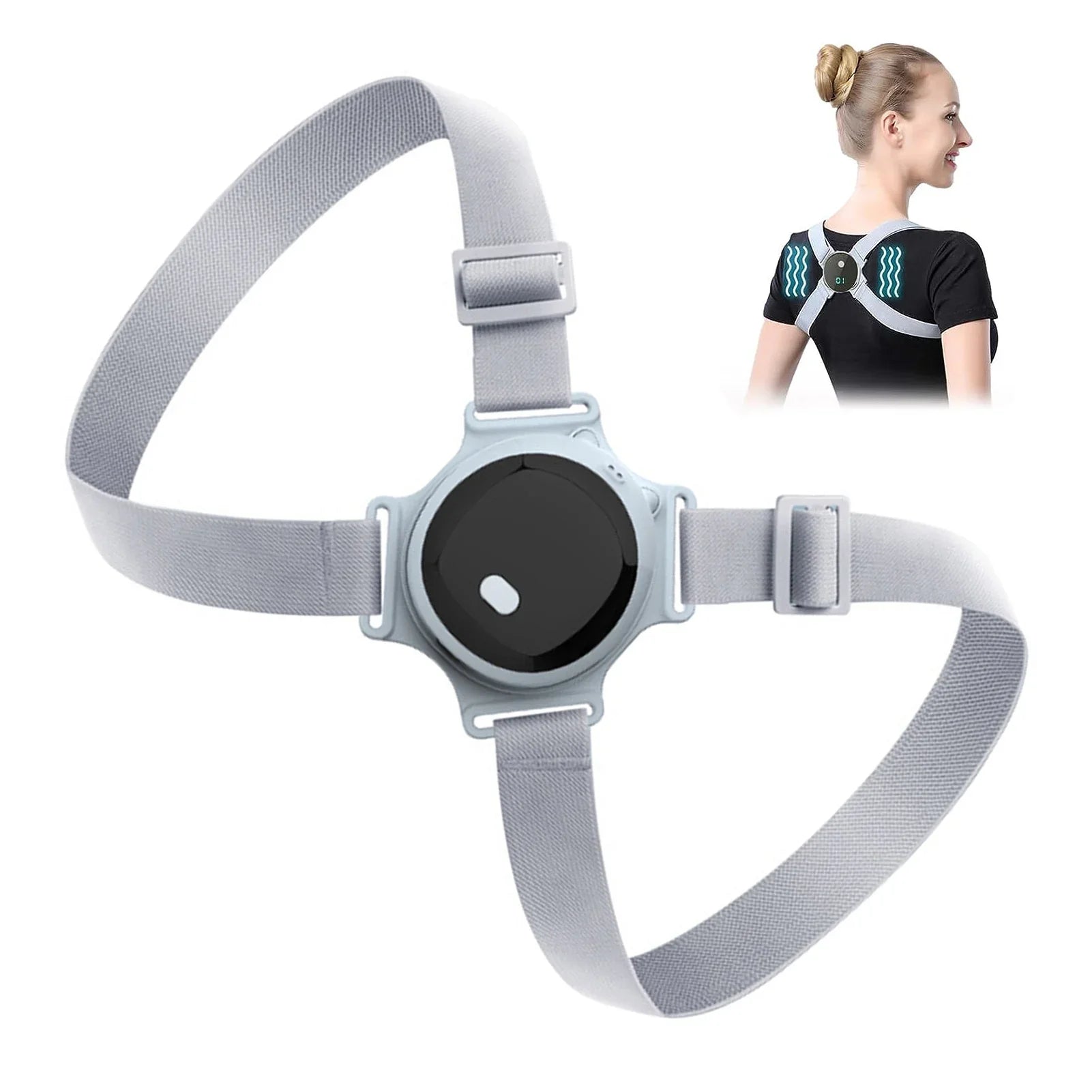 Smart Electric Posture Corrector Back Brace Support Belt USB Rechargeable Lumbar Spine Alignment Vest for Office Workers