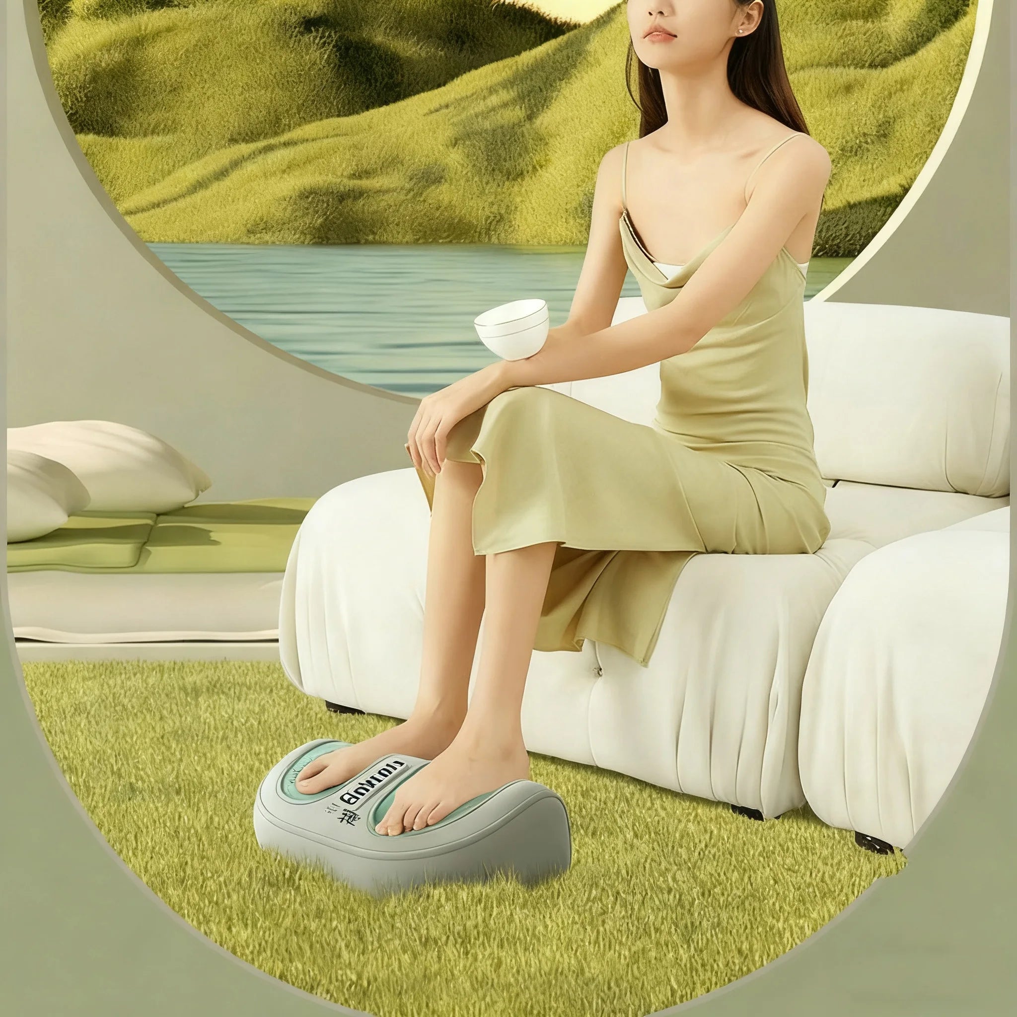 Electric Foot Massager Hot Compress Shiatsu Kneading Leg Roller Kneading Calf Deep Relieve Fatigue Relieves Plantar Fasciitis