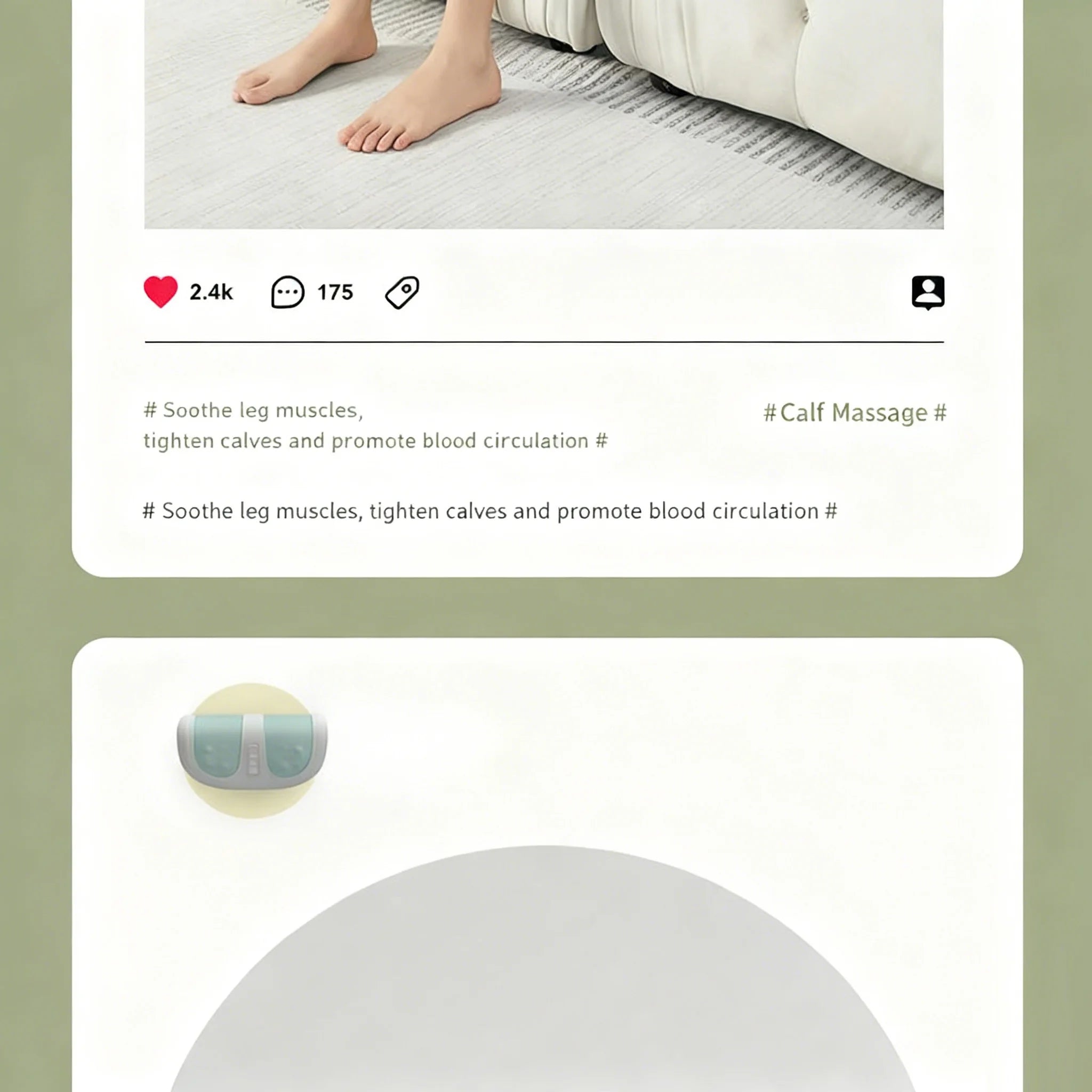 Electric Foot Massager Hot Compress Shiatsu Kneading Leg Roller Kneading Calf Deep Relieve Fatigue Relieves Plantar Fasciitis