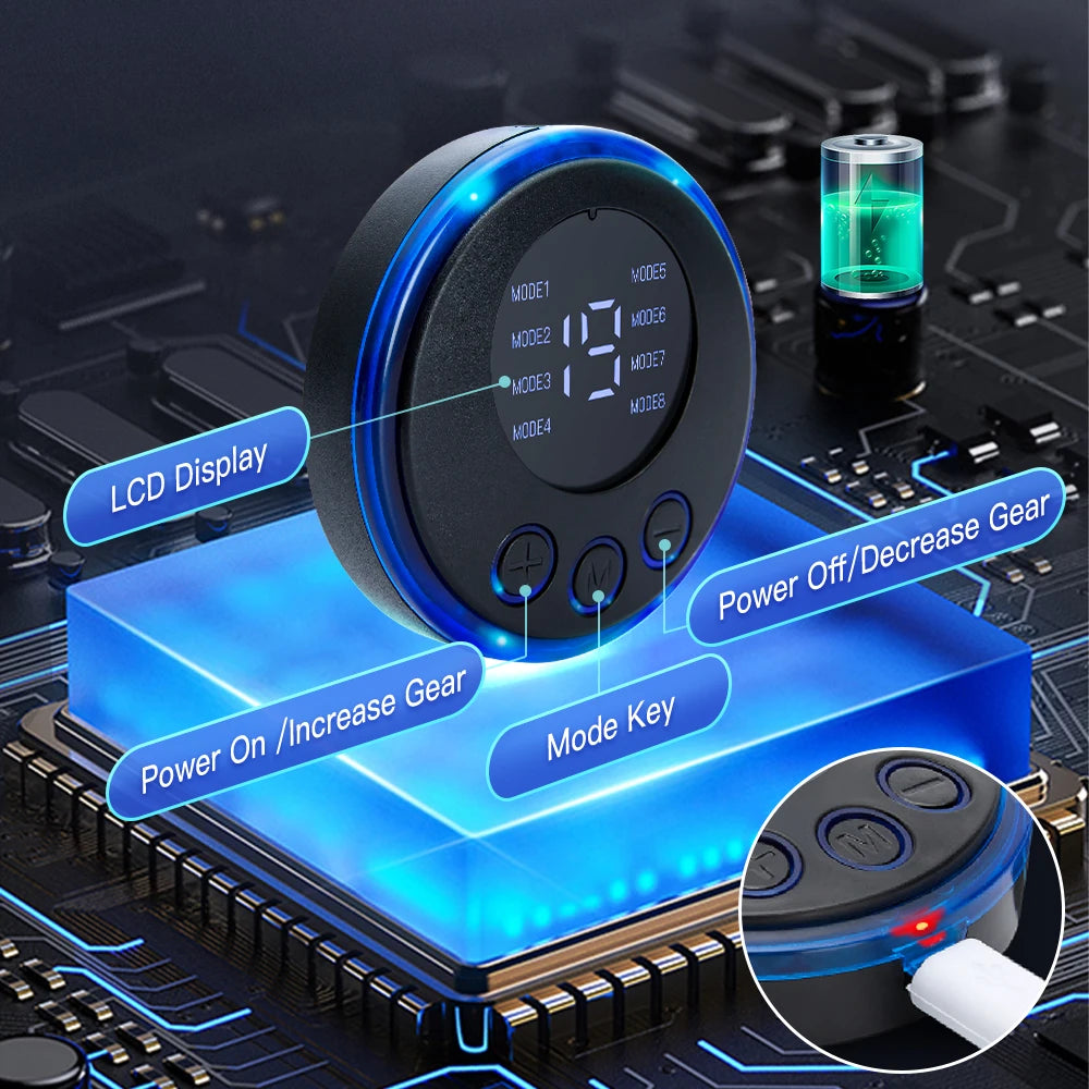 Electric Muscle Stimulator - EMS Abdominal Fitness Trainer with LCD Display