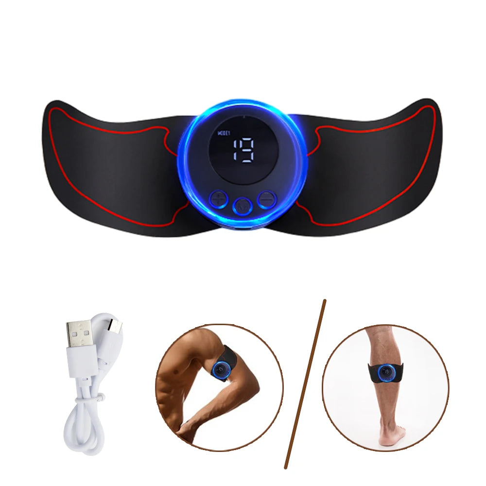 Electric Muscle Stimulator - EMS Abdominal Fitness Trainer with LCD Display