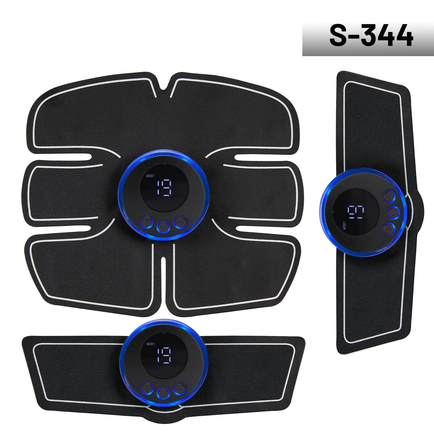 Electric Muscle Stimulator - EMS Abdominal Fitness Trainer with LCD Display