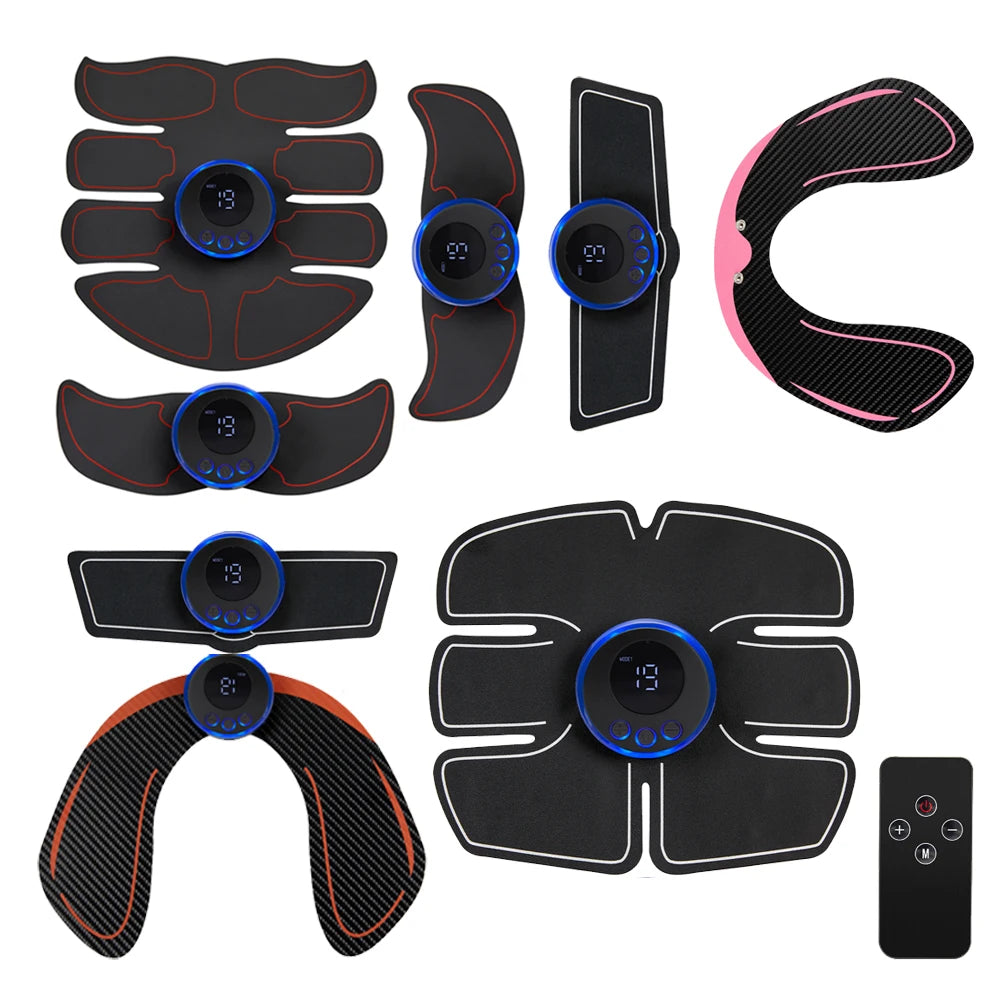 Electric Muscle Stimulator - EMS Abdominal Fitness Trainer with LCD Display