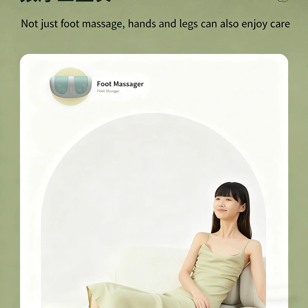 Electric Foot Massager Hot Compress Shiatsu Kneading Leg Roller Kneading Calf Deep Relieve Fatigue Relieves Plantar Fasciitis